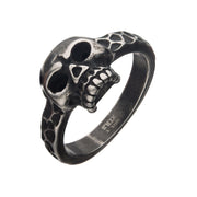 Antiqued Stainless Steel Skull Ring