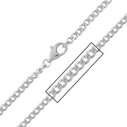 3.5mm Flat Curb Chain Necklace