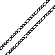 6mm Super Black Figaro Chain Necklace