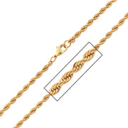 Gold Plated French Rope Chain Necklace