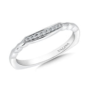 True-Fit 14K White Gold Small Fluted Princess Engagement Ring Matching Wedding Band
