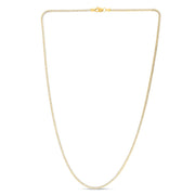 14K Two-Tone Gold 2.3mm Round Pave Franco Chain Necklace