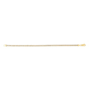 14K Two-Tone Gold 3.2mm Round Pave Franco Chain Bracelet