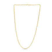 14K Yellow Gold 3mm Silk Rope Chain Necklace