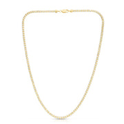 14K Yellow Gold 3.14mm Fancy Ice Chain Necklace