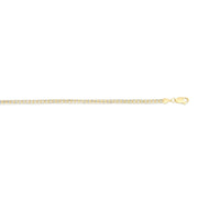 14K Yellow Gold 3.14mm Fancy Ice Chain Necklace