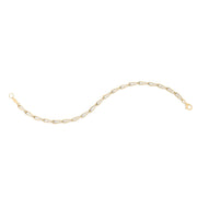 14K Two-Tone Gold Diamond Cut Link Chain Necklace