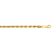 10K Yellow Gold 5mm Lite Rope Chain Bracelet