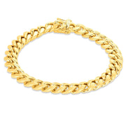 10K Yellow Gold 9.1mm Semi-Solid Classic Miami Cuban Necklace